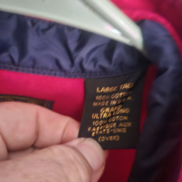 Eddie Bauer Heavy Flannel Button Front Shirt Red Men’s sz LT Made in USA Vintage - Picture 3 of 4